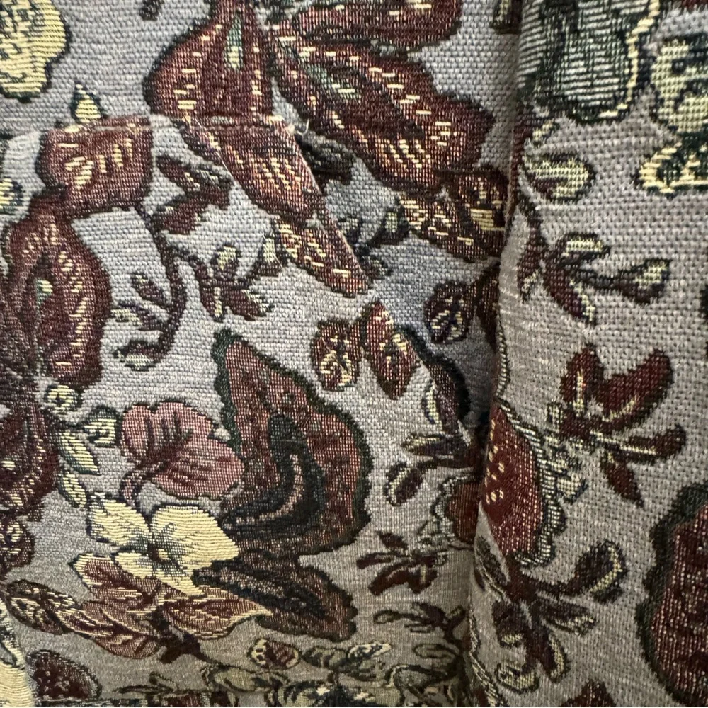 Zara Men's Floral Jacket - Blue and Cream - Picture 5 of 13